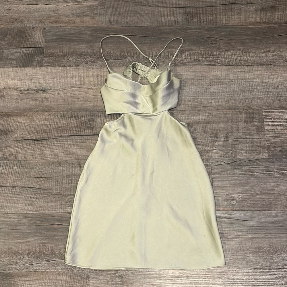 Sage green Princess Polly mini dress